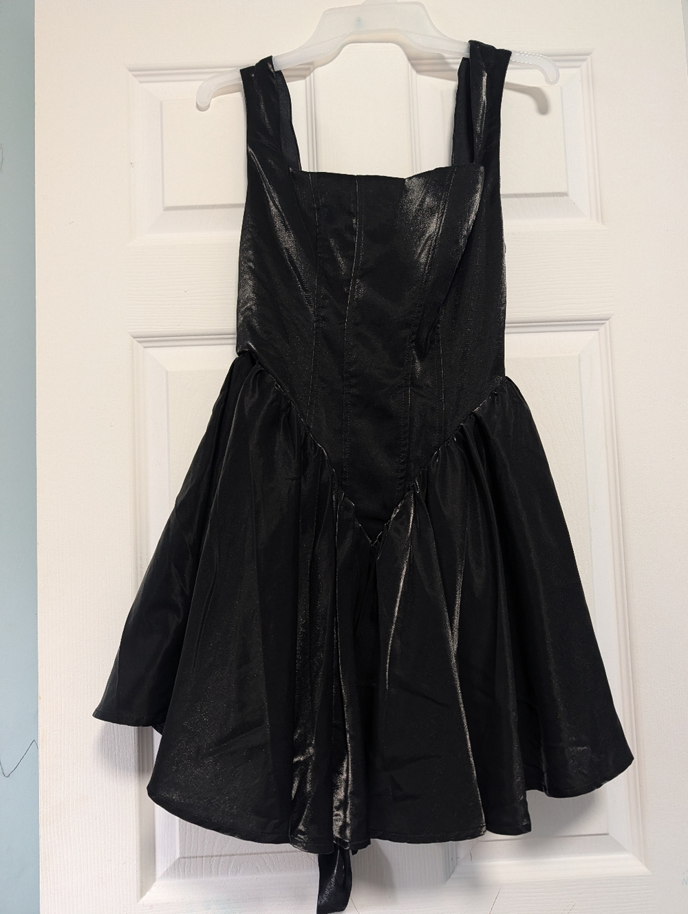 SHEIN Black Shimmer Fit-and-Flare Wlmen's dress Size M